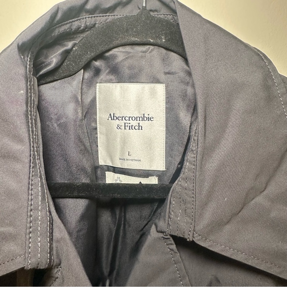Abercrombie Cropped Trench - Dark Grey L - Picture 3 of 5